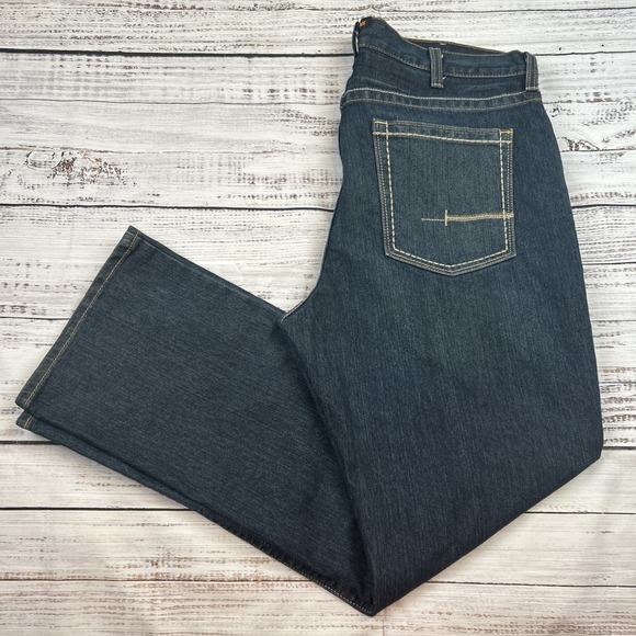 ARIAT Jeans Mens 40x32 Rebar M4 Low Rise Boot Cut Workwear Western Denim Pants - Picture 1 of 9